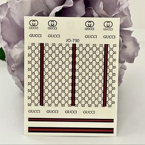 Luxury Designer Logo Fingernail Art Stickers